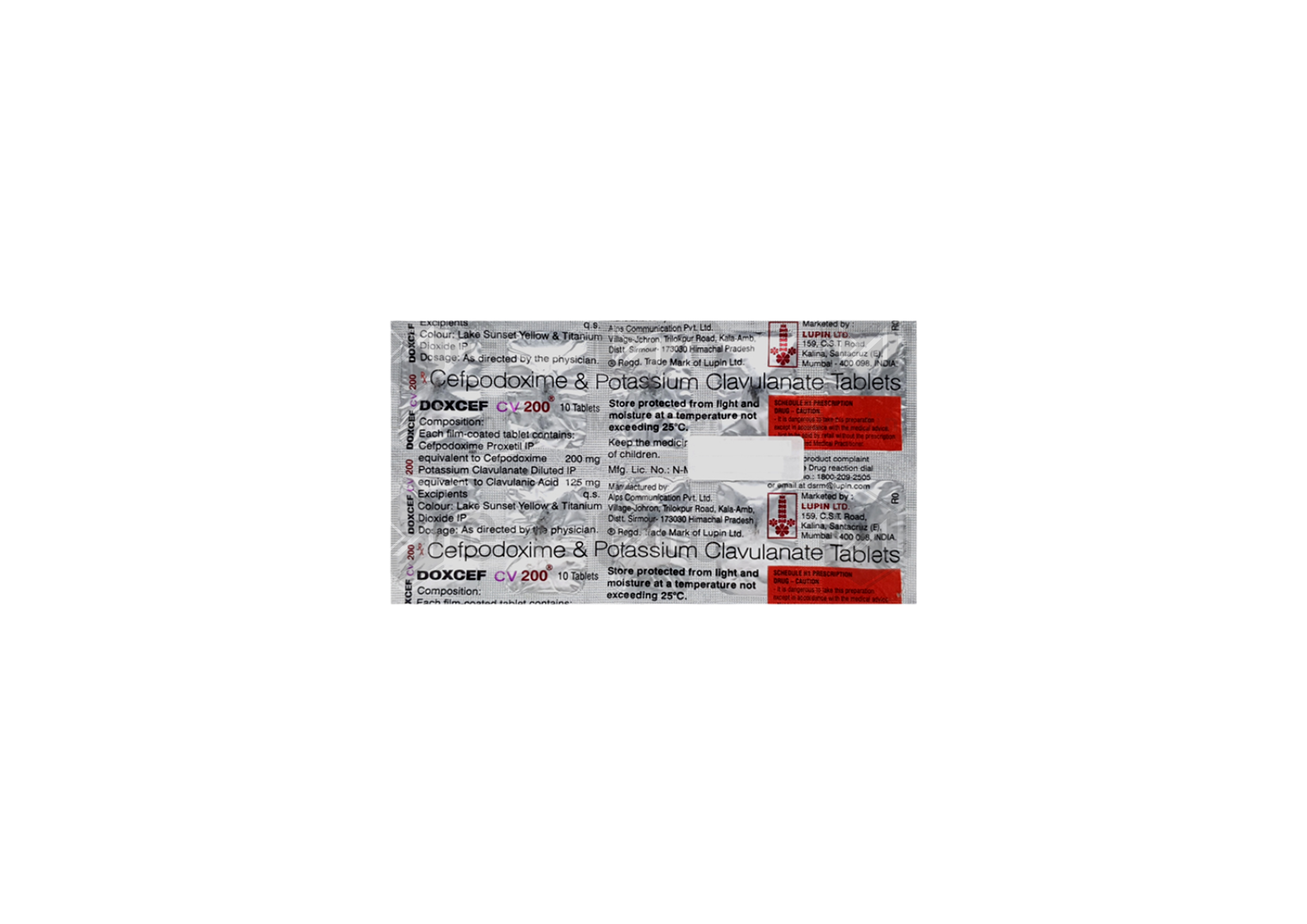 DOXCEF CV 200MG